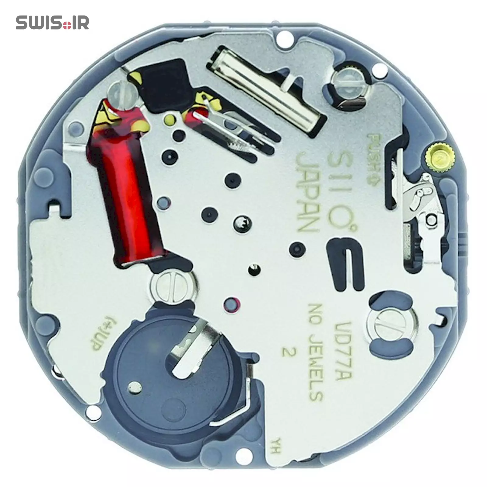 تصویر پشت موتور ساعت کالیبر VD77A-SII ساخت شرکت سیکو ـ اپسون ژاپن