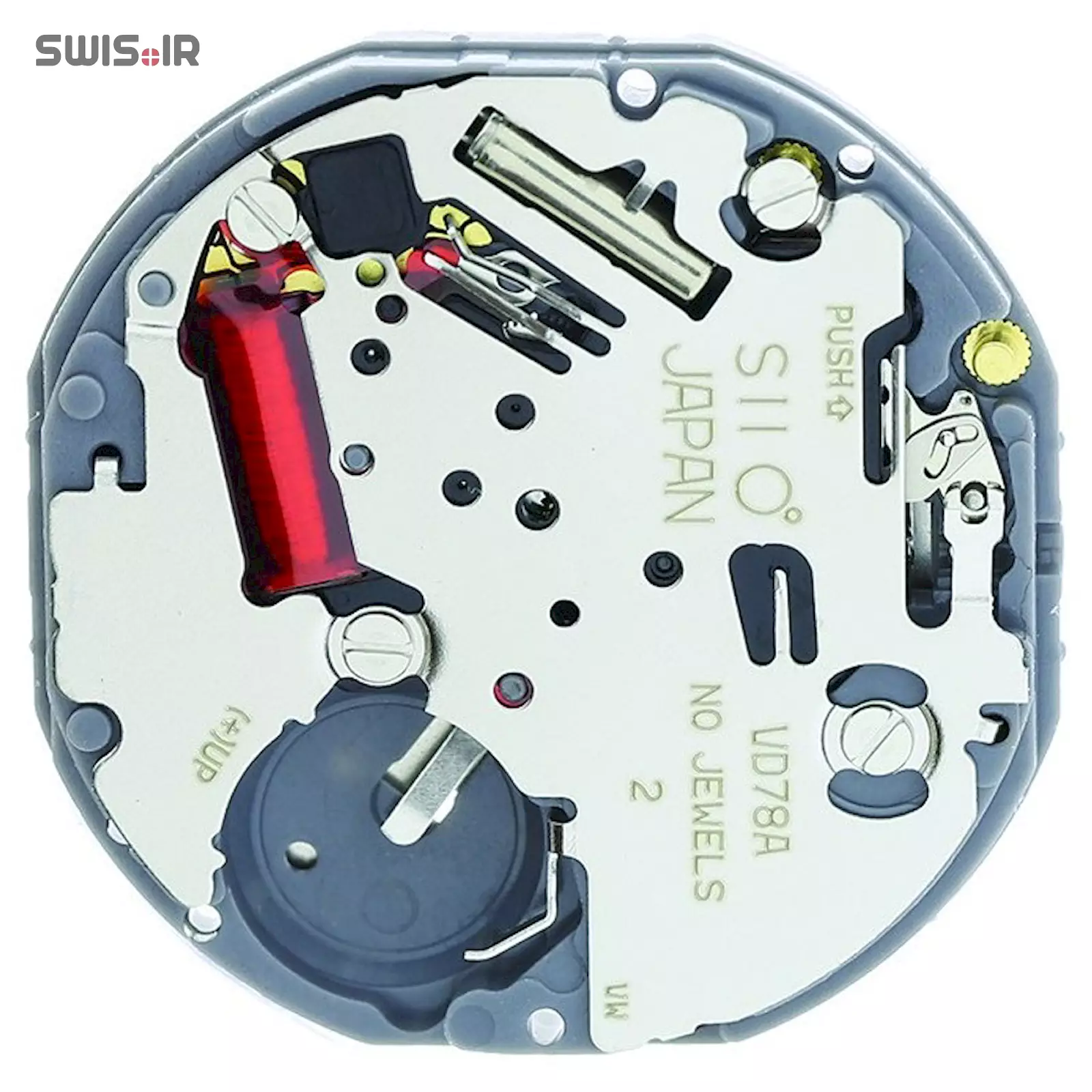 تصویر پشت موتور ساعت کالیبر VD78A-SII ساخت شرکت سیکو ـ اپسون ژاپن