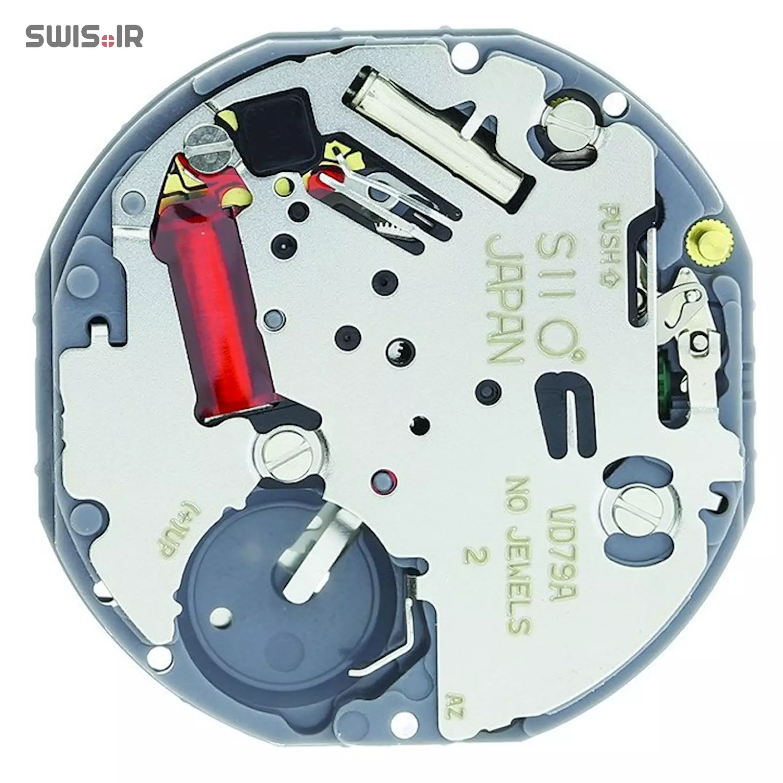 تصویر پشت موتور ساعت کالیبر VD79A-SII ساخت شرکت سیکو ـ اپسون ژاپن