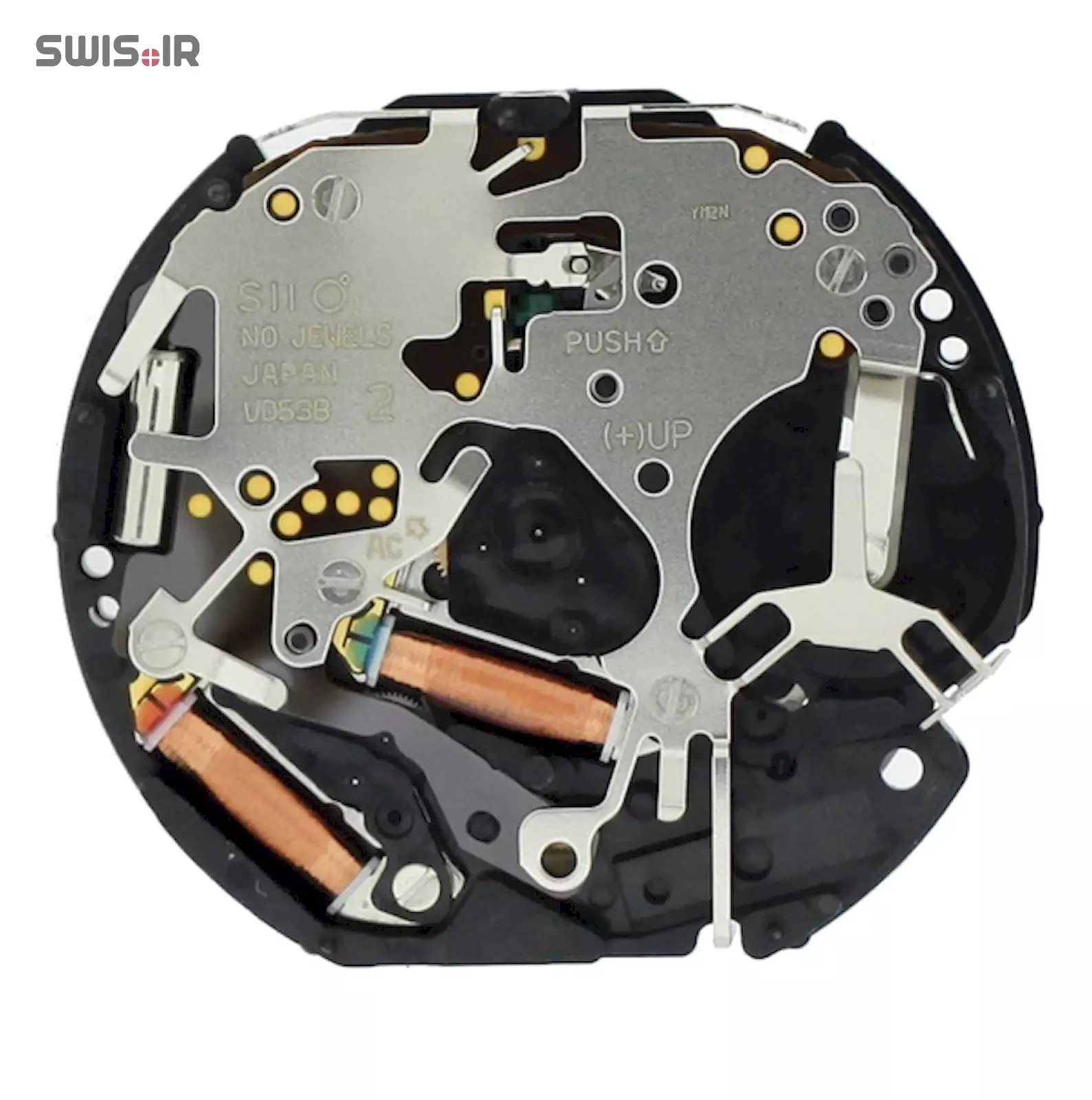 تصویر پشت موتور ساعت کالیبر VD53B ساخت شرکت سیکو ـ اپسون ژاپن