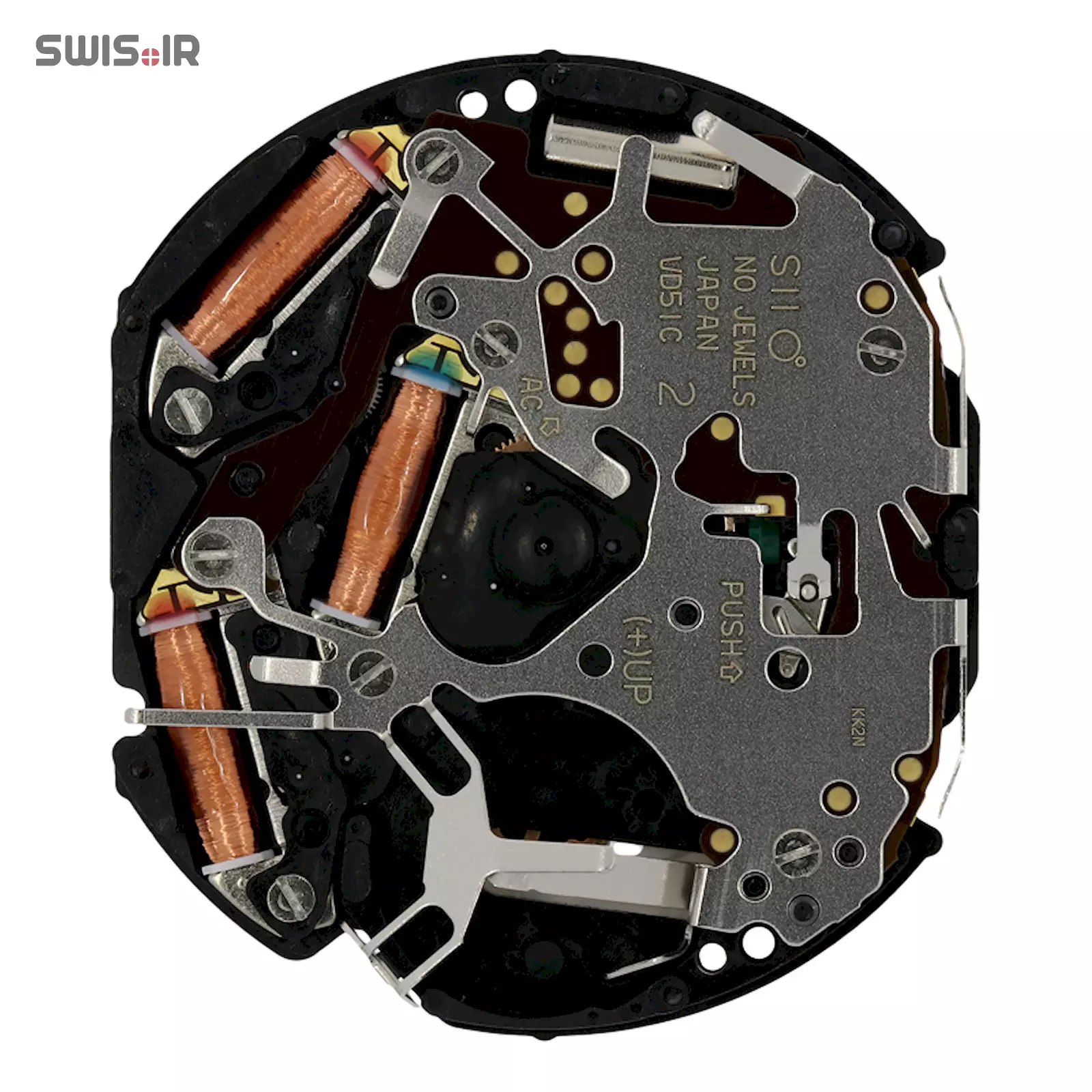 تصویر پشت موتور ساعت کالیبر VD51C ساخت شرکت سیکو ژاپن
