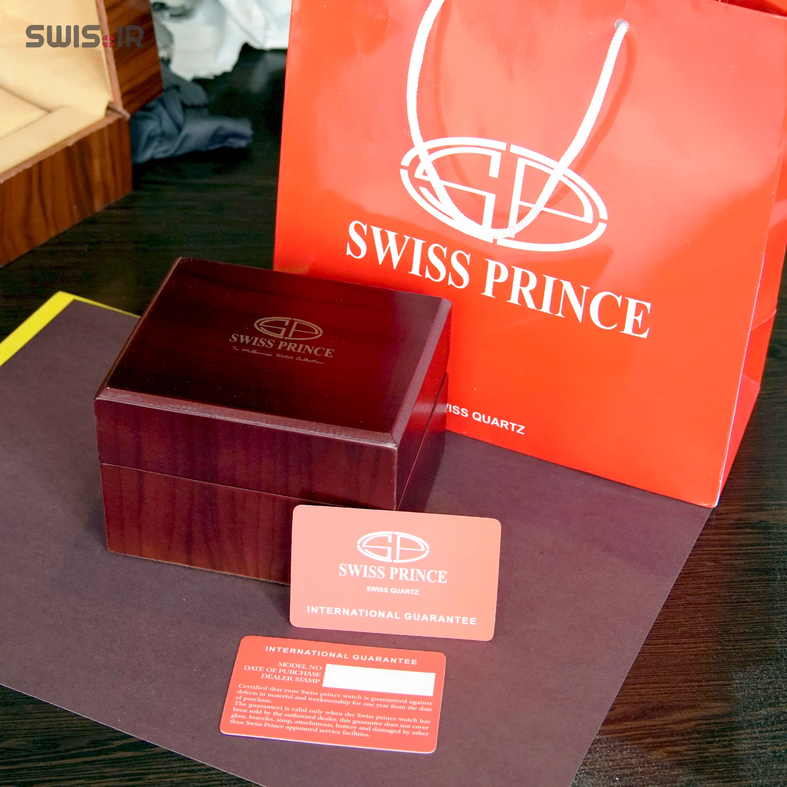 نمونه جعبه ساعت مچی برند سوئیس پرینس