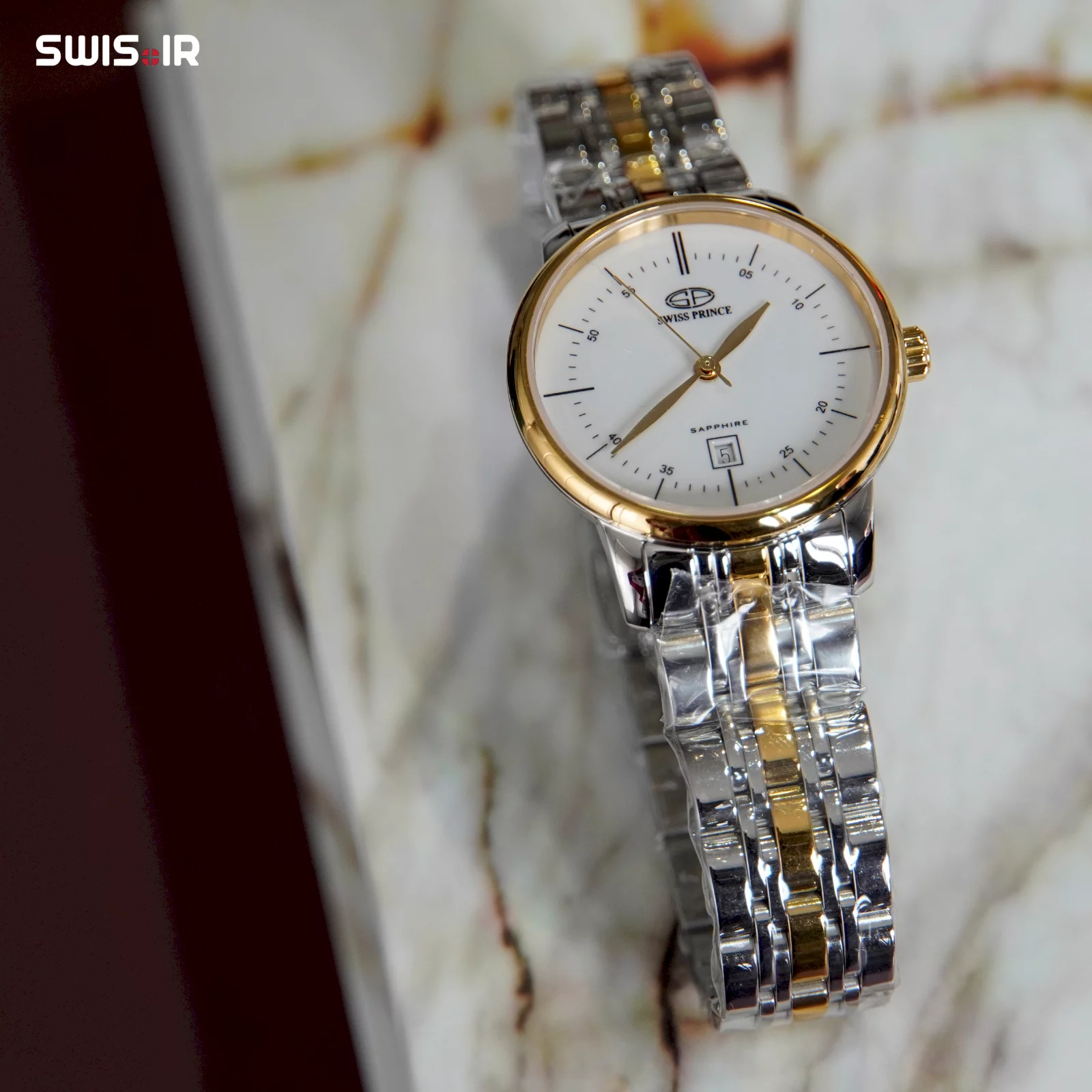 ساعت مچی زنانه برند سوئیس پرینس مدل MC-GOLD-817-L