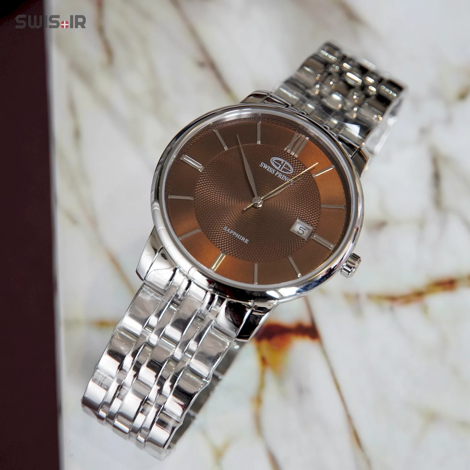 ساعت مچی مردانه برند سوئیس پرینس مدل Silver-B-816-M